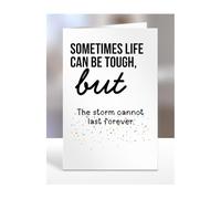 Uplifting, Positive, Cheerful, Thoughtful Card Gifts for Men, Women, Presents for Friends, Relatives, Colleagues, Cheer someone up, The storm cannot last forever, A5-321d_5