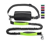 Upliftjoys Dog Leash, 70" Hands Free Dog Leash with Zipper Pouch, Dual Padded Handles Running Leashes, Padded Waist Belt, Waterproof Bag, for Walking, Jogging (Green)