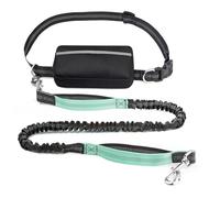 Upliftjoys Dog Leash, Upliftjoys Hands Free Dog Leash with Zipper Pouch, Dual Padded Handles Waist Leashes for Dogs Walking, Retractable Adjustable, Reflective Design (Mint green,Single Rope)
