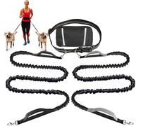Upliftjoys Dog Leash, Upliftjoys Hands Free Dog Leash with Zipper Pouch, Retractable Dogs Leashes, Reflective Design, Dual Padded Handles Running Leashes for Medium and Large Dogs