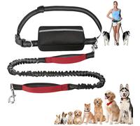 Upliftjoys Hands-Free Dog Leash,5.5 Ft Upliftjoys Dog Leash with Zipper Pouch,Retractable Hands Free Dogs Leashs with Zipper Pouch,for Dogs Walking (Red,Single rope)