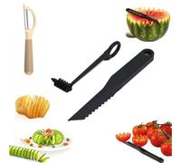 UPLIFTJOYS Kitchen Spiral and V-Shaped Tools, 2025 New Spiral Tool and V Cutter, Create Culinary Masterpieces with Ease, Kitchen Accessories for Creative Food for Vegetables & Fruits
