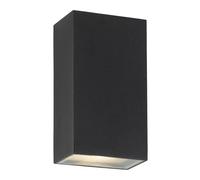 Uplight Downlight Outdoor Garden Rectangle Wall Bracket Light with Glass Shades [EEK: A]