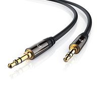 Uplink 10m aux audio cable - jack connection lead for AUX inputs solid metal plug - 3.5mm plug to 3.5mm plug - Stereo Sound for Smartphone Headphone Tablet