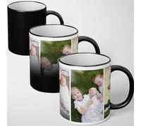 Upload Your Own Images Mug Heat Sensitive Colour Changing Mug Magic Reveal Custom Photo Coffee Cup Personalised Picture Text Options Gift Present Heat Change Magic Mug Gift (4 Photos)