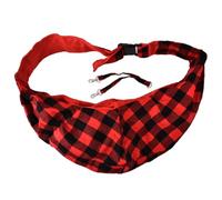 Uplory Dog Sling, Dog Slings for Small Dogs Snap on Design a Fixed Traction Rope Inside Small Pockets in the Shoulder Strap, Dog Carrier Sling for Small Pet Dog Cat (red and black grid)