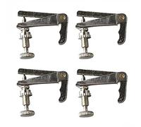Uplory Violin Fine Tuner,4Pcs 1/2 Metal Violin String Adjuster Part Musical Instrument Accessory for Players Material Metal (Silver)