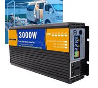 UPLTOE 3000W/4000W/5000W/6000W/8000W Power Inverter,Dc 12v 24v 48v 60v to Ac 220v,Pure Sine Wave Car Inverter with Intelligent Color Screen Display for Camping 3000w-24v