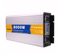 UPLTOE 3000W/4000W/5000W/6000W/8000W Power Inverter,Dc 12v 24v 48v 60v to Ac 220v,Pure Sine Wave Car Inverter with Intelligent Color Screen Display for Camping 8000w-24v