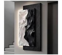 UPLTOE 3D Abstract Sandstone Wall Art, Large Simple Sculpture Art Decoration with LED Lights, Suitable for Entrance, Living Room, Corridor, Office A-23.6x47.2in