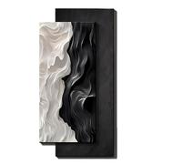 UPLTOE Abstract Wall Art with LED Lights, 3D Wall Decor, Modern Wall Sculpture, Decorative Painting for Living Room, Bedroom B-19.7x39.4in