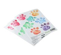 Upluckey 42Pcs Colorful Hand Painted Dog Paw Stickers Prints for Wall, Floor Decals, Classroom Home Party Decoration