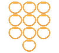 Upluckey Bull Nose Ring, Nylon Livestock Handling Tool for Cattle, 10 Pcs | Lightweight Comfortable Fit, Works With Nose Pliers, Stays Securely In Place, 8.5 X 0.7 Cm, Orange, Daily Farm Care
