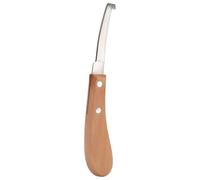 Upluckey Hoof Trimming Tool Right Hand, Stainless Steel for Cattle & Horse | Ergonomic Wooden Handle, Sharp Cutting Edge, 3.3In Blade, 8.5In Total Length, 65g Lightweight, For Hoof Shaping And Smoothing