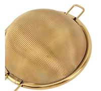Upluckey Long-Handled Tea Strainer Stainless Steel Filter, Gold Bamboo | 5.9 By 2.9 Inch, Large Capacity, Dishwasher Safe, Kung Fu Tea Set, Filters Impurities, Retains Tea Flavor, Bamboo Style