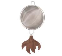 Upluckey Long-Handled Tea Strainer Stainless Steel Filter, Gold Bamboo | 5.9 By 2.9 Inch, Large Capacity, Dishwasher Safe, Kung Fu Tea Set, Filters Impurities, Retains Tea Flavor, Bamboo Style