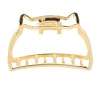 Upluckey Metal Hair Claw Clip, Strong Hold Cat Shape Jaw Clip, Gold | Zinc Alloy Build, 4 X 2.5 Cm, Long Thin Or Thick Hair, Wide Open Design, Daily Wear, Parties, Ceremonies, Birthdays, Banquets