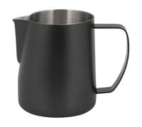 Upluckey Milk Frothing Pitcher 700ml 304 Stainless Steel Latte Art, Black | Double V Outlet, Streamlined Body, Premium Coating, Metal Drawing Inner Wall, Ergonomic Handle, Easy To Clean, Dense Foam