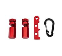 Upluckey Red Tall Stair Gauges, Aluminum Framing Square Stops Jig, 2 Pack | CNC Rustproof, Hexagonal Edges, Stable Vertical Clamp, Visible Scale Marks, Anti Lost Hook, Bottle Opener, Rafter Layouts