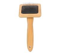 Upluckey Slicker Brush for Dogs Cats, Wooden Handle Grooming Comb, Small | Stainless Steel Needles, Air Cushion Design, Removes Shed Hair Undercoat, For Sheepskin Wool Cashmere, Hanging Hole Storage