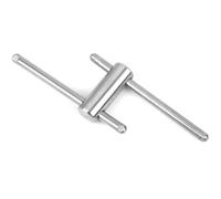 Upluckey Snooker Cue Tip Press Tool, Stainless Steel, Curved Base | Fits 10 To 14Mm Round Tips, Fine Thread 3-5X Ordinary, 1-2 Hour Pressing, Auto Leveling Arc Groove