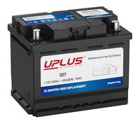 UPLUS 027 Car Battery, 12V 50Ah Maintenance Free Automotive Battery, 450A 79RC, for standard non-start-stop vehicles, Left: - Right: +, 242L x 175W x 190H(mm)