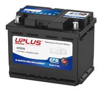 UPLUS 027 EFB Car Battery, 12V 60Ah, Maintenance Free Automotive Start-Stop Battery, 640A(EN) 100RC Premium Batteries, Left: - Right: +, 242L x 175W x 190H(mm)