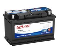 UPLUS 110AGM / 115AGM Car Battery, 12V 80Ah Maintenance Free Automotive Start-Stop Battery, 800A 140RC, High Performance Batteries Type 110 Agm 315L x 175W x 190H(mm)