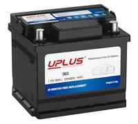 UPLUS 12V 36Ah 330A Non-Start-Stop Car Battery 063, Left - Right +