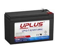 UPLUS 12V 7Ah Battery LP12-7.0, with T1(F1) Terminal, SLA Rechargeable Battery for UPS, Home Alarm, Garage Doors, Replace APC RBC17, LSLA7-12, NP7-12, Y7-12 | Confirm size before order