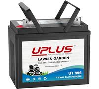 UPLUS 896 U1 Riding Lawn Mower Battery, 12V 350CCA Garden Tractors Maintenance Free Agm Batteries Fit for John Deere/Countax/Cub Cadet/MTD/Hayter Terminal:+,-