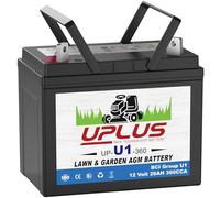UPLUS 896 U1 Riding Lawn Mower Battery, 12V 350CCA Garden Tractors Maintenance Free EBU1-4-P1