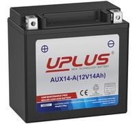 UPLUS AUX14-A Auxiliary Car Battery 12V 14Ah, Maintenance Free SLA-AGM Backup Batteries,with A type block terminal, for Mercedes, replacement for EK151