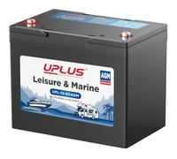 UPLUS Deep Cycle Leisure Battery replace for 70AH / 65AH / 60AH 12V 62.4AH(C20) 70.8AH(C100), for Marine/Caravan Agm Maintenance Free UPL-12-60AGM 260Lx168Wx214H(mm)