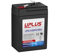UPLUS LP6-5.0 6V 5Ah Rechargeable AGM Battery F1 Terminal, Maintenance-Free