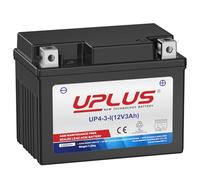 UPLUS Motorcycle Battery UP4-3-I Agm Battery, 12V 3Ah SLA Batteries Maintenance Free Scooter ATV replace for-TX4L-BS | Confirm size before order 113L x 70W x 85H(mm)