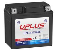 UPLUS Motorcycle Battery UP5-3 12V 4Ah 70A CCA, replace for -TX5L-BS, Agm Maintenance Free SLA Scooter ATV | Confirm size before order 113L x 70W x 105H(mm)