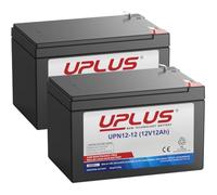 UPLUS UPN12-12 12V 12Ah Rechargeable AGM Battery F2 Terminal 2-Pack | 151(L)×98(W)×101(H)mm, Maintenance-Free, for golf trolley, UPS, home alarm, small solar system