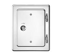 Upmann 10119 V2A Stainless Steel Chimney Door with Square Lock, stainlesssteel