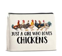 UPNEGE Broadway Gifts Makeup Bag Theater Gifts for Women Performer Cosmetic Bag Drama Gifts Just a Girl Who Loves Broadway Zipper Makeup Pouch, CHICKENS