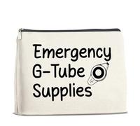 UPNEGE Emergency G-Tube Supplies Cosmetic Bag Gifts for Dietician Nurse Makeup Bag Zipper Makeup Pouch Critical Care Nursing Gift