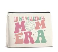 UPNEGE Makeup Bag Volleyball Mom Gifts, Volleyball Mom Gifts for Women, Team Mom Gifts Volleyball in My Mom Volleyball Era Cosmetic Bag Zipper Makeup Pouch, polychromepolychrome
