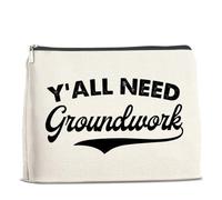 UPNEGE Sarcastic Makeup Bag for Women Funny Y'all Need Groundwork Work Cosmetic Pouch Travel Toiletry Bag