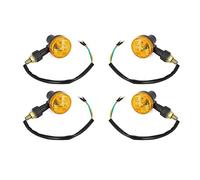 UPOKLA 4pcs Motorcycle Turn Signal Light 6V Waterproof Amber Flasher Indicator Rear Lights Lamp Motorcycle Motorbike Accessories (Color : Yellow)