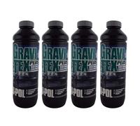 UPOL Gravitex Plus HS Stone Chip Protector - 4 x 1 Litre Grey Overpaintable Primer - High Build OEM Textured Primer - 1K Solvent Based Coating - For Vehicle Underbodies, Wheel Arches & Panels