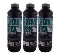 UPOL Gravitex Plus HS Stone Chip Protector - Pack of 3 x 1 Litre Grey Overpaintable High Build OEM Textured Primer - 1K Solvent Based Coating - For Vehicle Underbodies, Wheel Arches & Panels