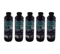 UPOL Gravitex Plus HS Stone Chip Protector - Pack of 5 x 1 Litre Black Overpaintable Primer - High Build OEM Textured Primer - 1K Solvent Based Coating - For Vehicle Underbodies, Wheel Arches & Panels