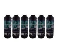 UPOL Gravitex Plus HS Stone Chip Protector - Pack of 6 x 1 Litre White Primer - Overpaintable High Build OEM Textured Primer - 1K Solvent Based Coating - For Vehicle Underbodies, Wheel Arches & Panels