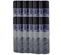 UPol U-Pol 12 x Power Can MATT BLACK Paint 500ml Aerosol Powercan Matt Black - Durable top coat with a matt finish 12 x 500ml Aerosol Cans