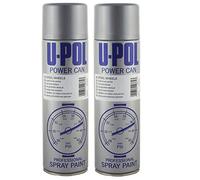 UPOL U-POL Power Can 500ml Steel Wheels Metallic Aerosol Spray Paint X2 Pack